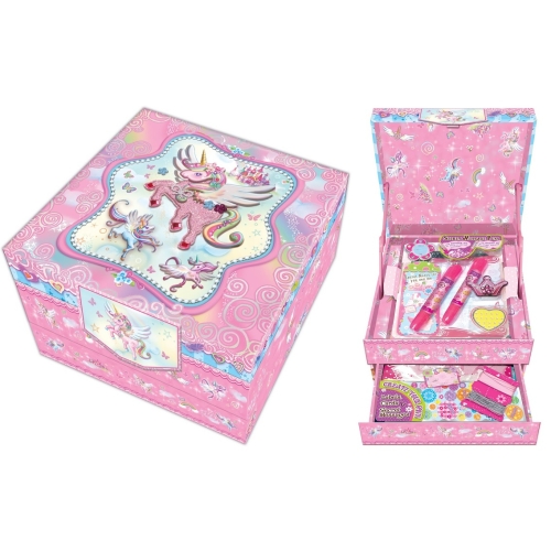 Zestaw w pudełku z szufladkami jednorożec 4342